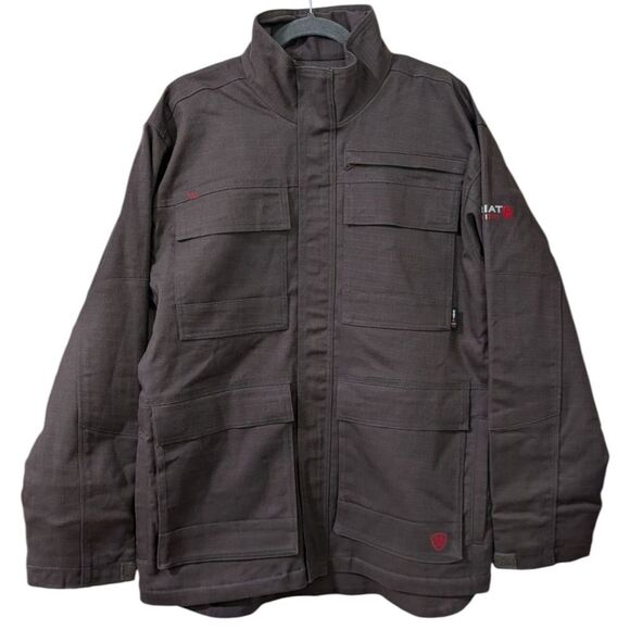 ARIAT Men's CAT 4 FR Canvas Stretch Jacket -Grey NWOT - Picture 2 of 16